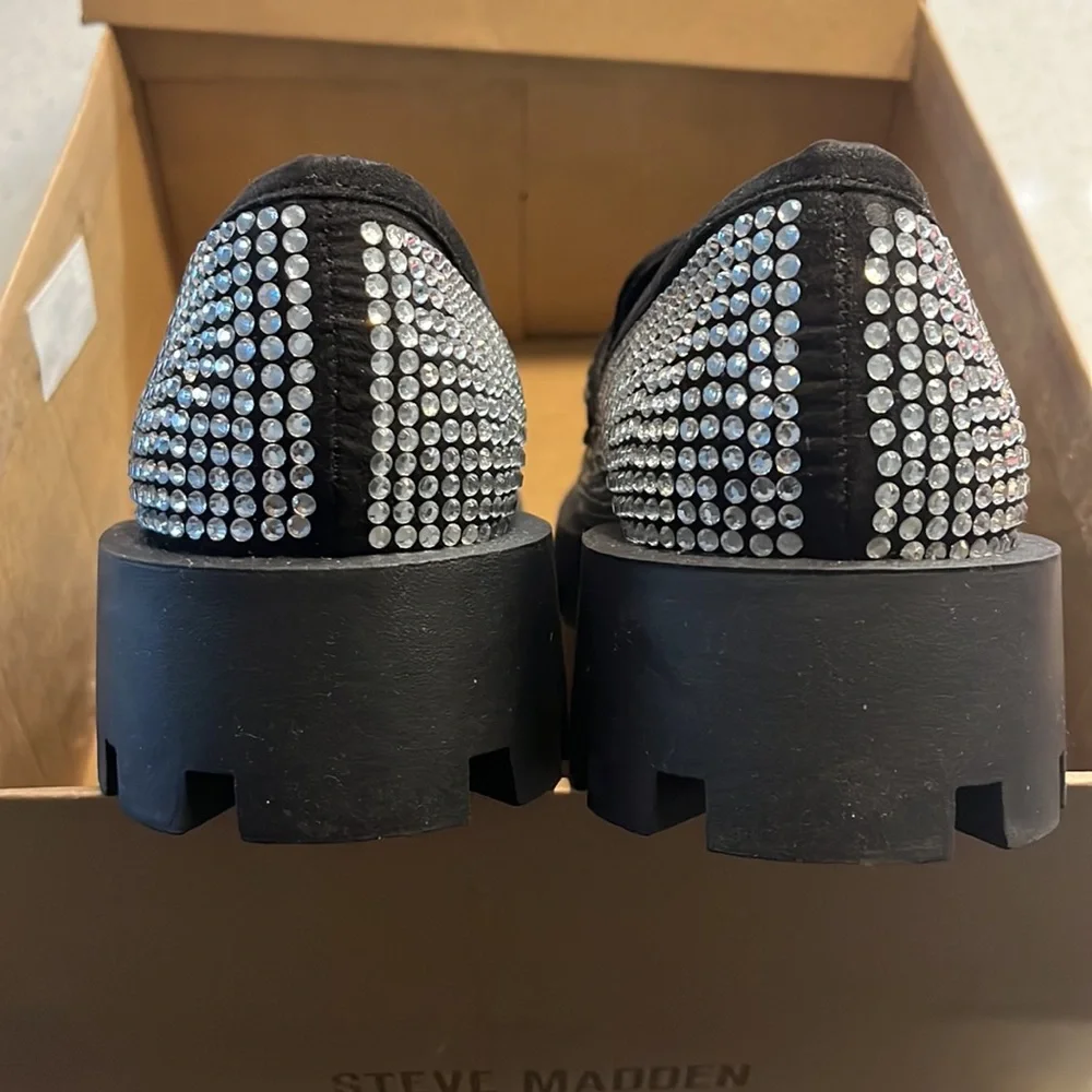 Steve Madden Rhinestone Loafers - Picture 4 of 6